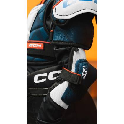 Cotiere Hochei Copii, Jucător, Junior, CCM NEXT 23 · Albastru / Alb / Gri  - 2