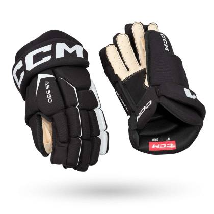 Mănuși Hochei Copii, Jucător, Junior, CCM TACKS AS550 · Negru / Alb  - 2
