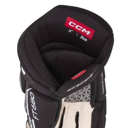 Mănuși Hochei Jucător, Senior, CCM JETSPEED FT680 · Negru / Alb  - 3