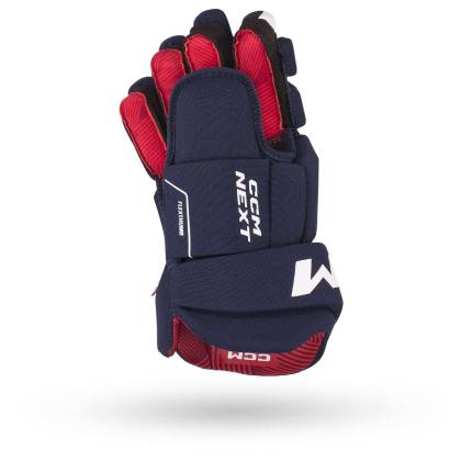 Mănuși Hochei Jucător, Senior, CCM NEXT · Albastru / Alb / Roșu  - 1