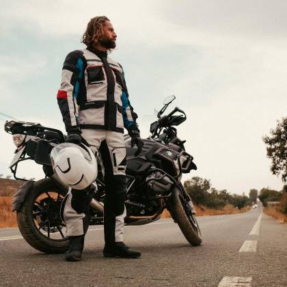 Pantaloni Moto din Textil GoreTex RICHA BRUTUS GTX · Gri / Negru  - 1