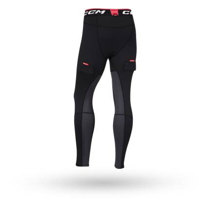Pantaloni Lungi cu Suspensor, Senior, CCM COMPRESSION PANTS · Negru  - 1