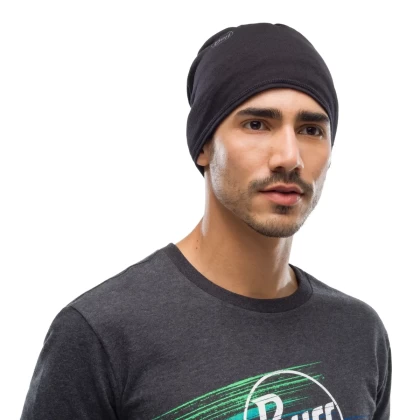 Bandană Tubulară Multifunctională BUFF ORIGINAL LIGHT WEIGHT MERINO WOOL SOLID BLACK · Negru  - 2
