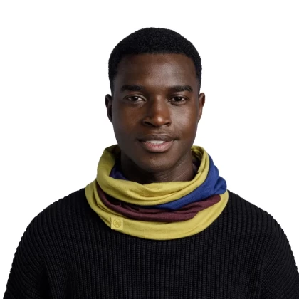 Bandană Tubulară Multifunctională BUFF ORIGINAL MERINO MOVE CITRONELLA · Galben / Albastru / Mov  - 3