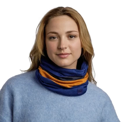 Bandană Tubulară Multifunctională BUFF ORIGINAL MERINO MOVE COBALT · Albastru / Maro  - 3