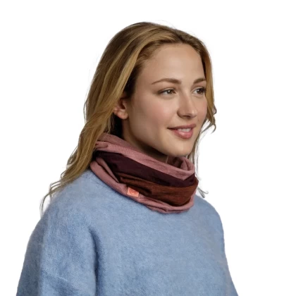 Bandană Tubulară Multifunctională BUFF ORIGINAL MERINO MOVE SOLID SIENNA · Roz / Mov  - 3
