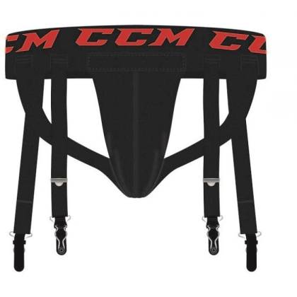 Suspensor Hochei cu Bretele, Copii, Youth, CCM 3 IN 1 JOCK COMBO 