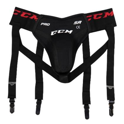 Suspensor Hochei Jucător cu Bretele, Senior, CCM PRO JOCK 3 IN 1 