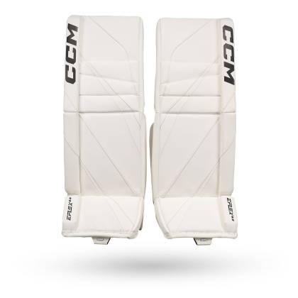 Tibiere Hochei Copii, Portar, Junior, CCM EFLEX 6.5 · Alb / Negru  - 0