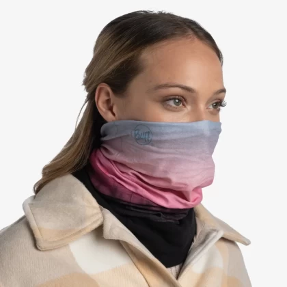 Bandană Tubulară Multifunctională BUFF ORIGINAL POLAR HAERRA MAUVE · Roz / Gri / Albastru  - 3