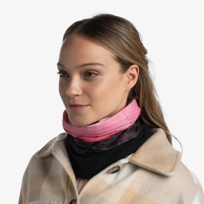 Bandană Tubulară Multifunctională BUFF ORIGINAL POLAR HAERRA MAUVE · Roz / Gri / Albastru  - 2