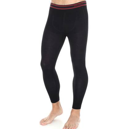 Pantaloni Termo BRUBECK ACTIVE WOOL LE1171M · Negru / Roșu  - 1