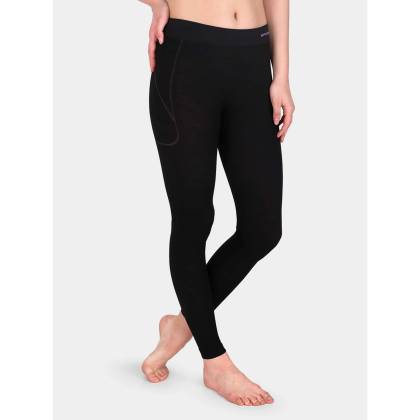 Pantaloni Termo Damă BRUBECK ACTIVE WOOL LE1170W · Negru  - 1