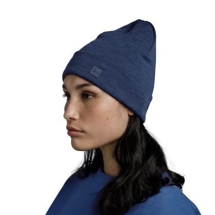 Căciulă BUFF ORIGINAL MERINO HEAVYWEIGHT SOLID BLUE · Albastru  - 1