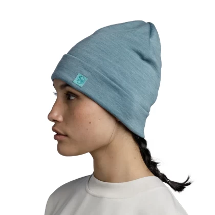 Căciulă BUFF ORIGINAL MERINO HEAVYWEIGHT SOLID POOL · Albastru  - 1