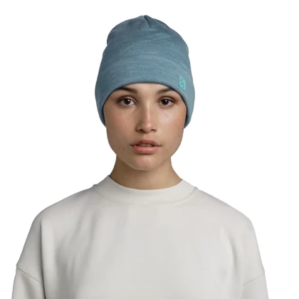 Căciulă BUFF ORIGINAL MERINO HEAVYWEIGHT SOLID POOL · Albastru  - 2