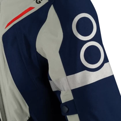 Geacă Moto din Textil GoreTex BERING AUSTRAL GTX · Gri / Albastru / Roșu  - 3