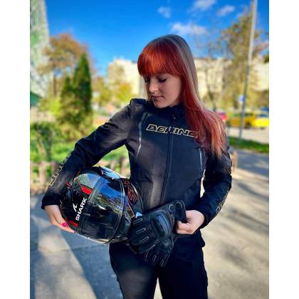 Geacă Moto Damă din Textil BERING LADY SWEEK · Negru / Auriu  - 1