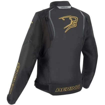 Geacă Moto Damă din Textil BERING LADY SWEEK · Negru / Auriu  - 3