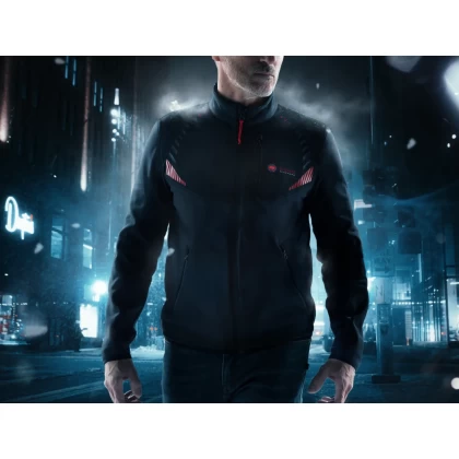 Geacă Moto din Textil BERING WARMOR · Negru  - 5