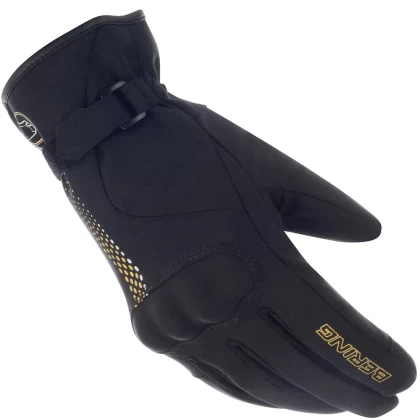Mănuși Moto Damă din Textil BERING LADY CARMEN · Negru / Auriu  - 1