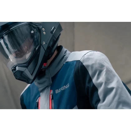 Geacă Moto Touring din Textil BERING SIBERIA · Gri / Albastru / Roșu  - 1