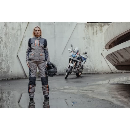 Geacă Moto Touring din Textil BERING LADY SIBERIA · Gri / Albastru / Roșu  - 3