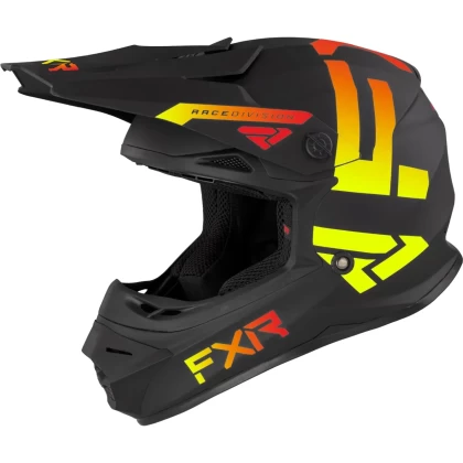 Cască Enduro - Cross Copii FXR RACING LEGION · Negru Mat / Roșu / Galben  - 2