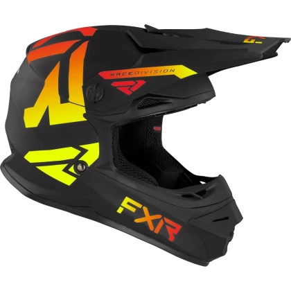 Cască Enduro - Cross Copii FXR RACING LEGION · Negru Mat / Roșu / Galben  - 1