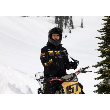 Cască Enduro - Cross - Snowmobil FXR RACING HELIUM CARBON W / D-RING 2022 · Negru  - 9