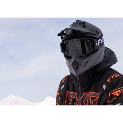 Cască Enduro - Cross - Snowmobil FXR RACING HELIUM CARBON W / D-RING 2023 · Negru  - 7