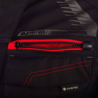 Geacă Moto din Textil GoreTex BERING TRAVEL GTX · Negru / Roșu  - 4