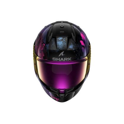 Cască Moto Integrală SHARK D-SKWAL 3 MAYFER · Negru / Mov / Albastru  - 2