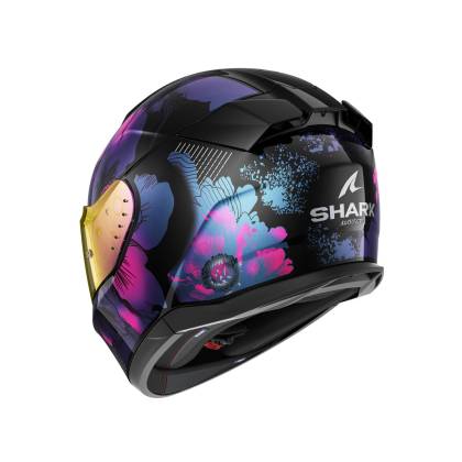 Cască Moto Integrală SHARK D-SKWAL 3 MAYFER · Negru / Mov / Albastru  - 1