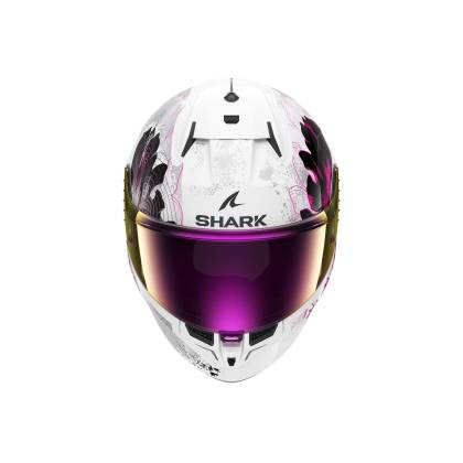 Cască Moto Integrală SHARK D-SKWAL 3 MAYFER · Alb / Roz / Negru  - 2