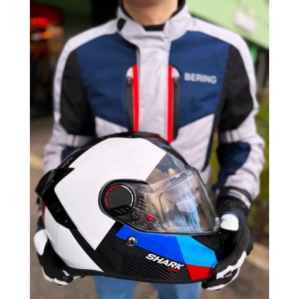 Cască Moto Integrală SHARK SPARTAN GT PRO DOKHTA CARBON · Negru / Alb / Albastru / Roșu  - 3