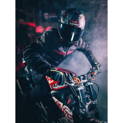 Cască Moto Integrală SHARK SPARTAN RS SHAYTAN MAT · Negru / Roșu / Gri  - 1