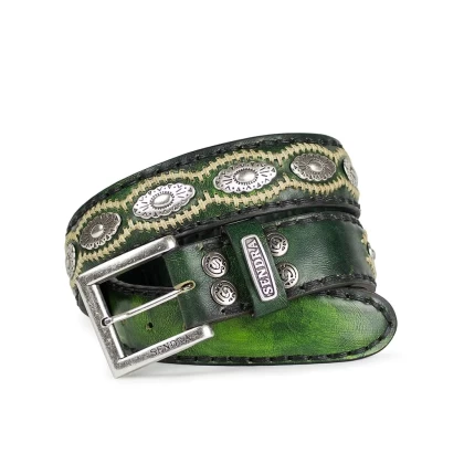 Curea din Piele SENDRA BOOTS 7606 DENVER VERDE 