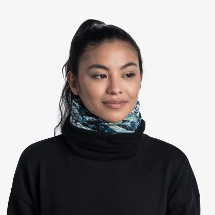 Bandană Tubulară Multifunctională BUFF ORIGINAL POLAR PUR3 MULTI · Negru / Verde  - 2