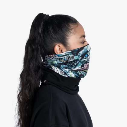 Bandană Tubulară Multifunctională BUFF ORIGINAL POLAR PUR3 MULTI · Negru / Verde  - 3