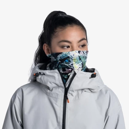 Bandană Tubulară Multifunctională BUFF ORIGINAL POLAR PUR3 MULTI · Negru / Verde  - 1