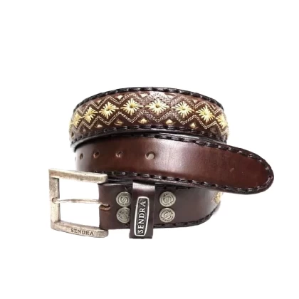 Curea din Piele Naturală SENDRA BOOTS 8575 MARRON-PITON NATURAL 