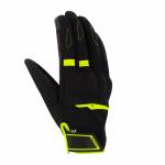 Mănuși Moto din Piele & Textil BERING FLETCHER EVO · Negru / Verde-Fluo