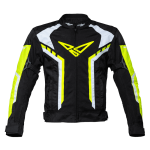 Geacă Moto de Vară din Textil SPEED UP PACE · Negru / Verde-Fluo