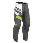 Pantaloni Enduro - Cross THOR SECTOR CHECKER 2024 · Gri / Verde-Fluo