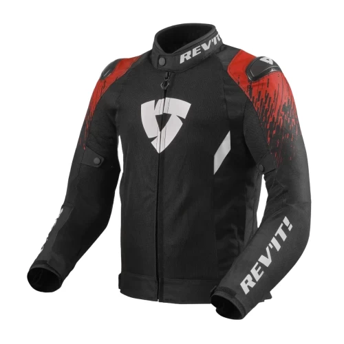Geacă Moto de Vară din Textil REVIT QUANTUM 2 AIR · Negru / Roșu 