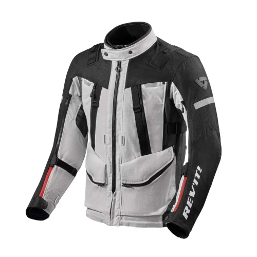 Geacă Moto Touring din Textil REVIT SAND 4 H2O · Gri / Negru 