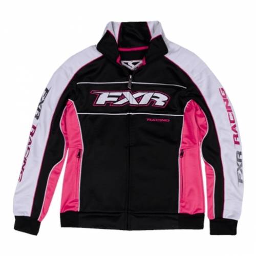 Hanorac - Damă FXR VELOCITY ZIP-UP · Negru / Alb / Roz 
