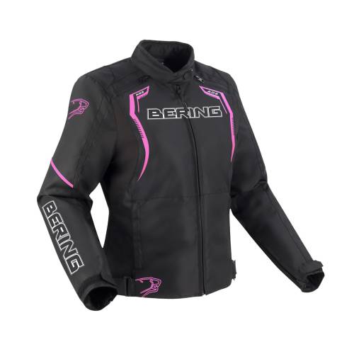 Geacă Moto Damă din Textil BERING LADY SWEEK · Negru / Roz 