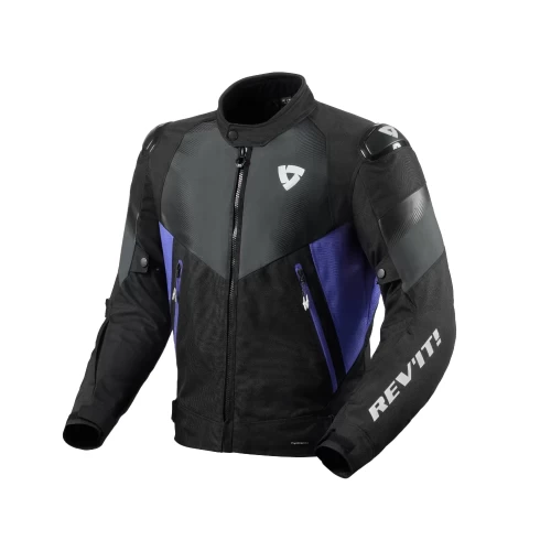 Geacă Moto de Vară din Textil REVIT CONTROL AIR H2O · Negru / Albastru 